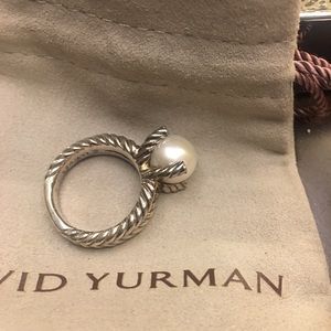 David Yurman ring with pearl